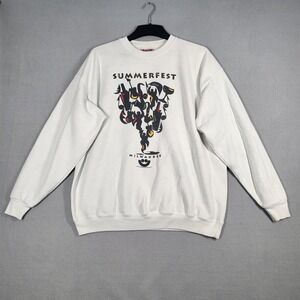 VTG Summerfest Sweatshirt Mens XL White 1993 Milwauke Holoubek Made in USA